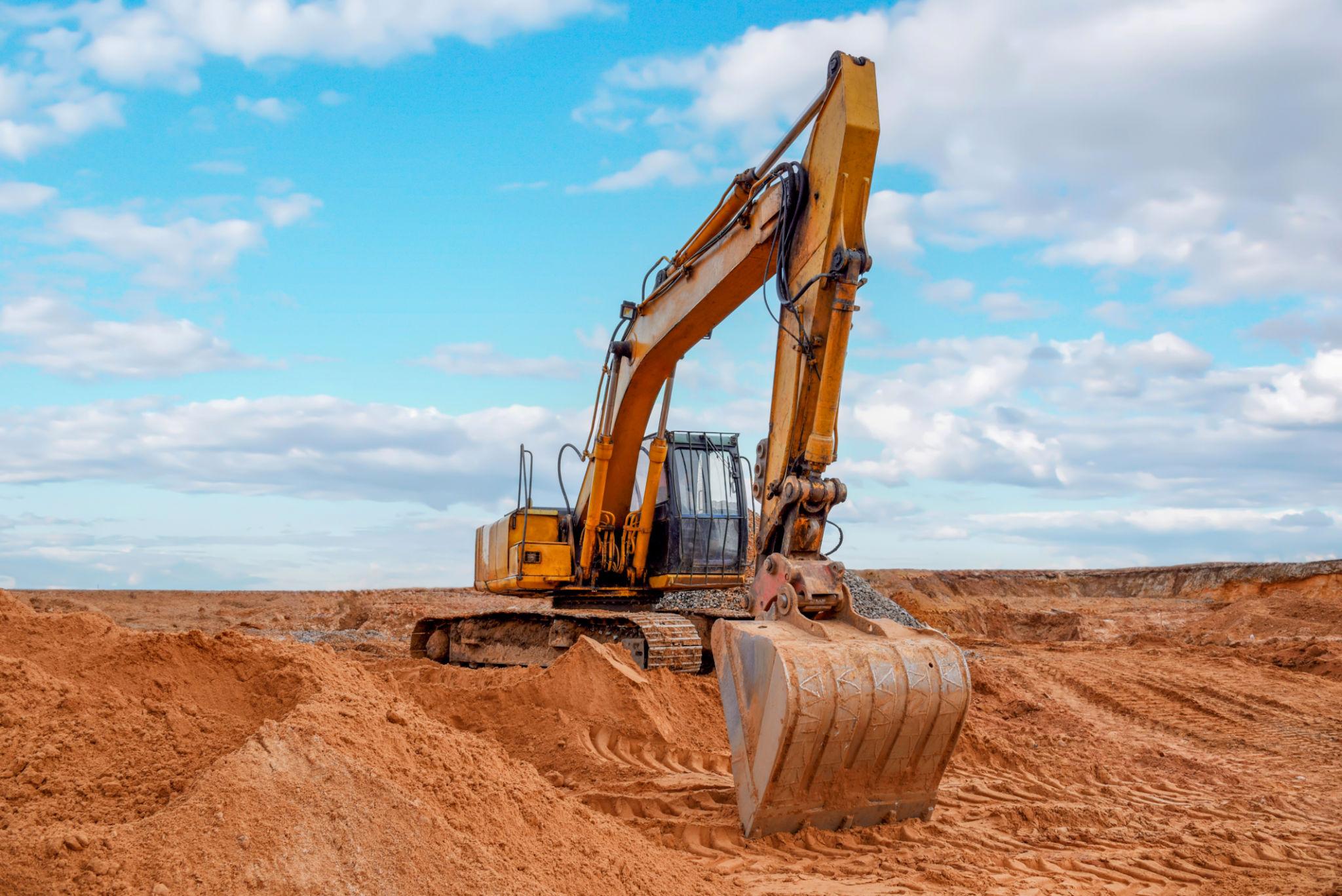 Excavator at work